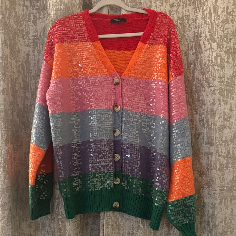 Colorful Sequin Women's Sweater